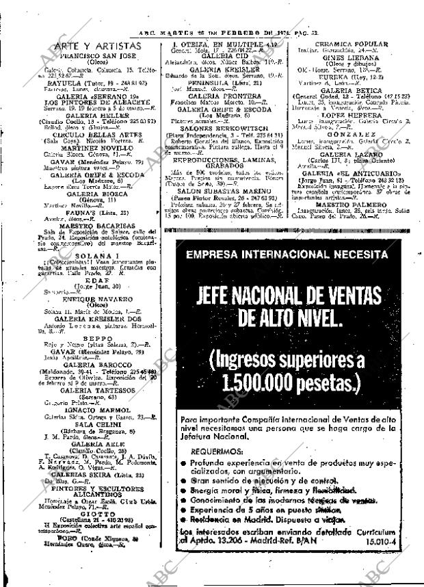 ABC MADRID 26-02-1974 página 53