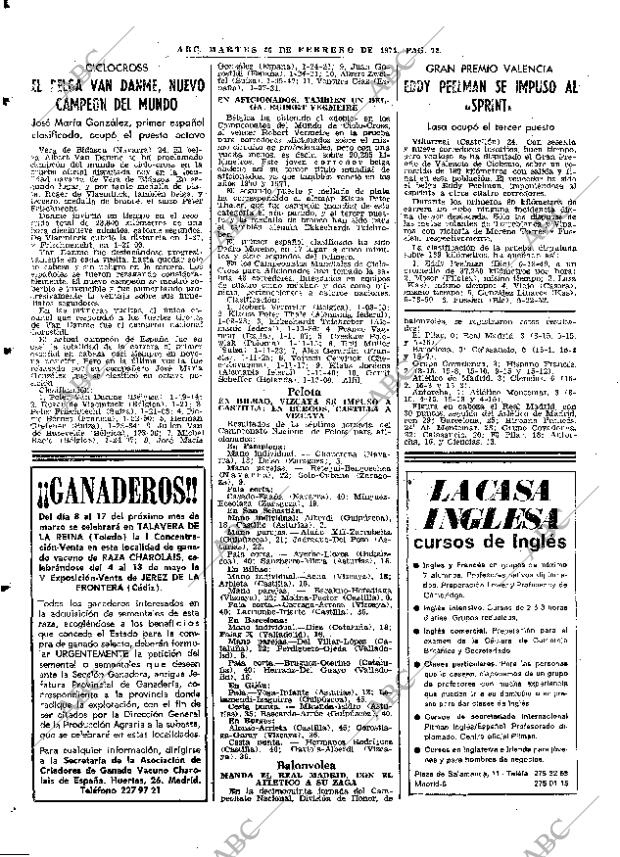 ABC MADRID 26-02-1974 página 72