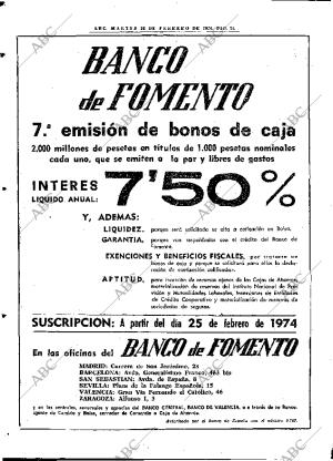 ABC MADRID 26-02-1974 página 74