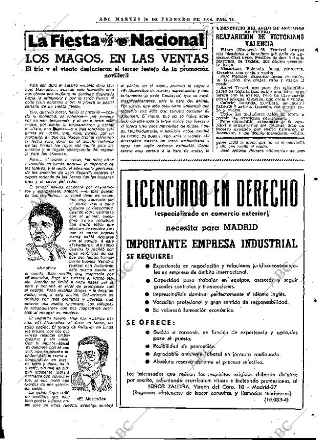 ABC MADRID 26-02-1974 página 75