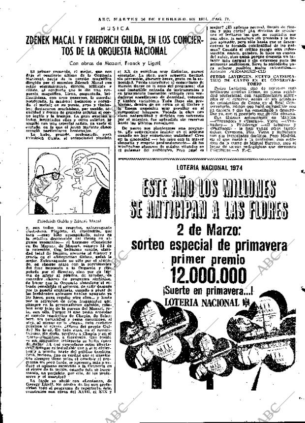 ABC MADRID 26-02-1974 página 77