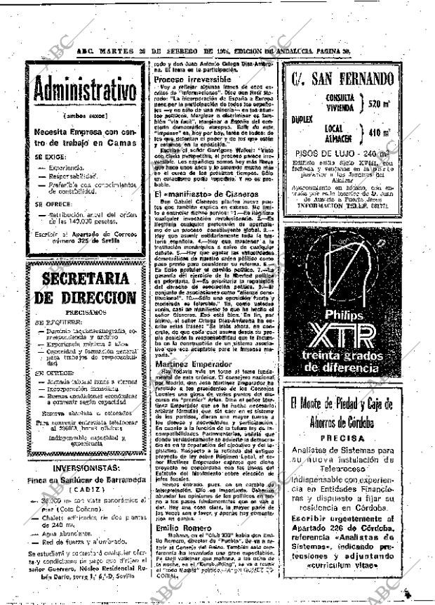 ABC SEVILLA 26-02-1974 página 36