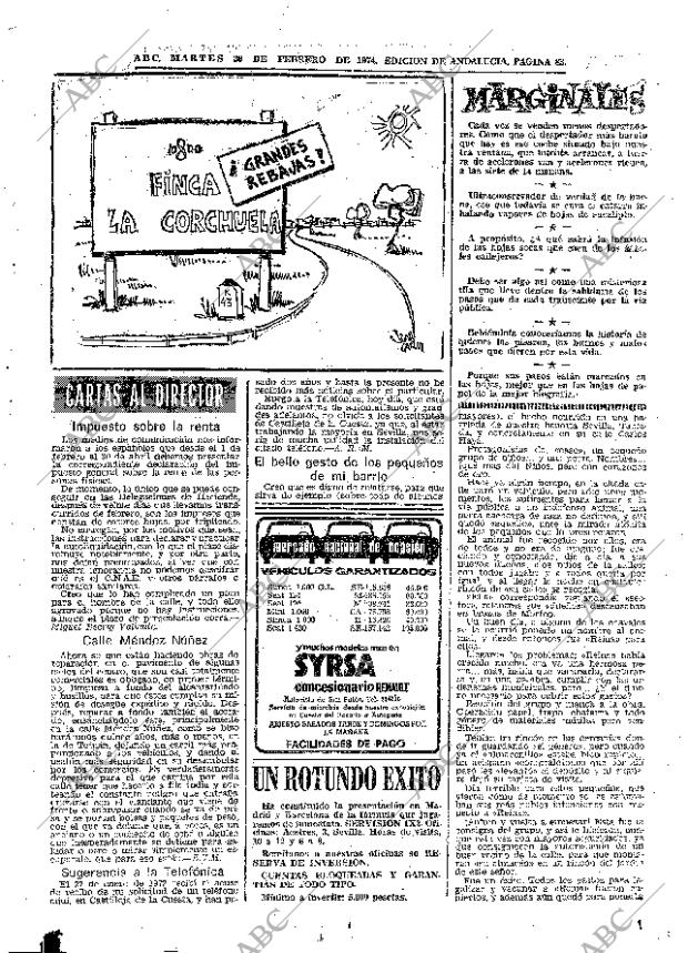 ABC SEVILLA 26-02-1974 página 83