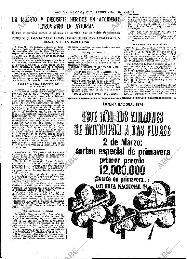 ABC MADRID 27-02-1974 página 33