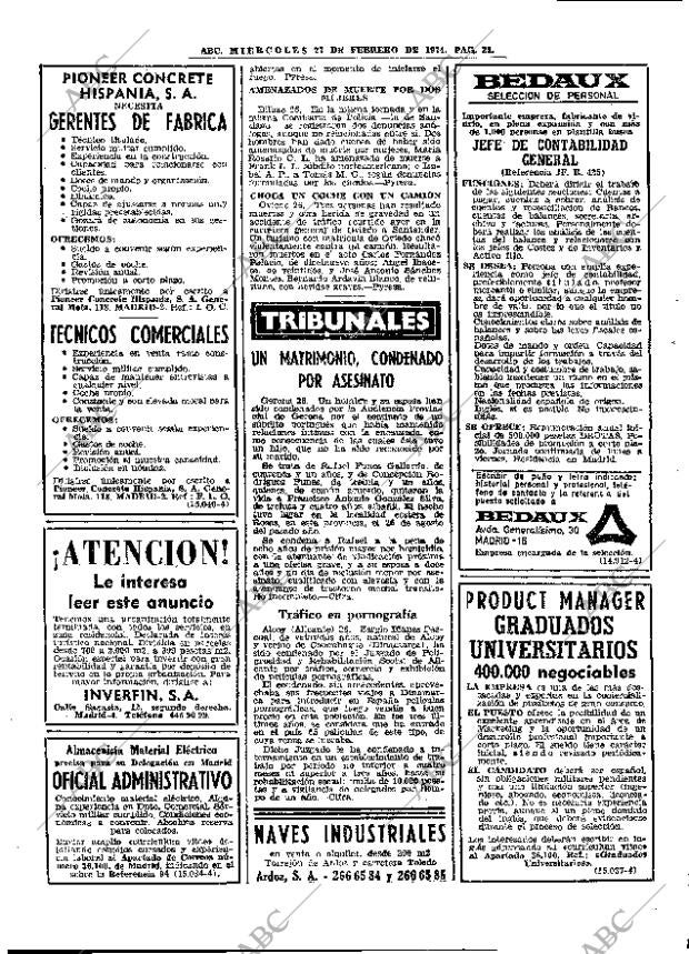 ABC MADRID 27-02-1974 página 34