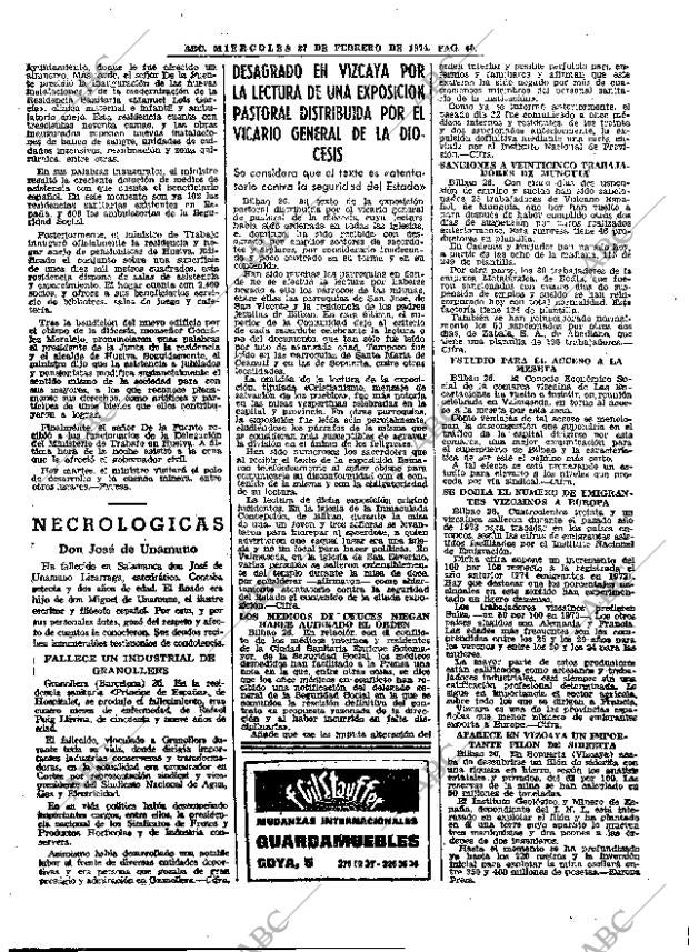 ABC MADRID 27-02-1974 página 40