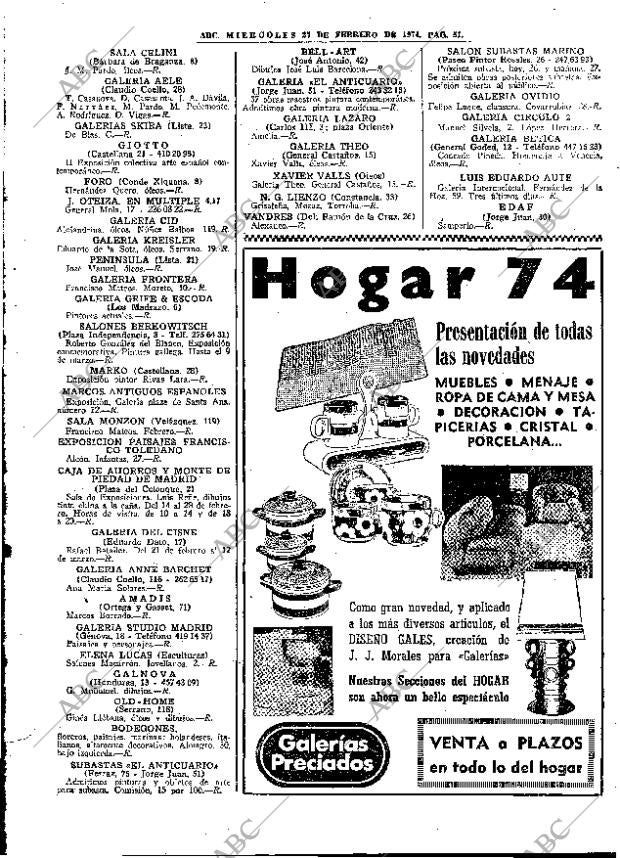 ABC MADRID 27-02-1974 página 51