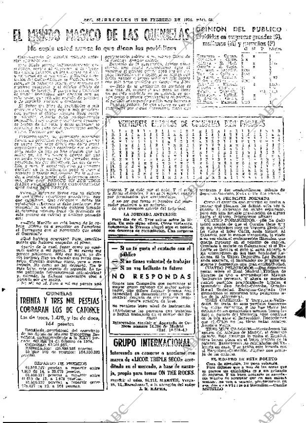 ABC MADRID 27-02-1974 página 64
