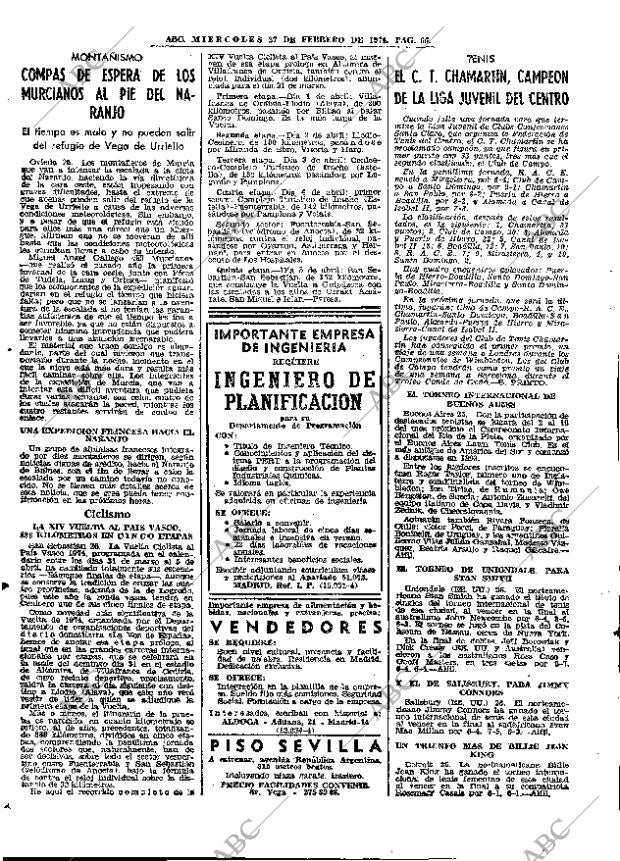 ABC MADRID 27-02-1974 página 66
