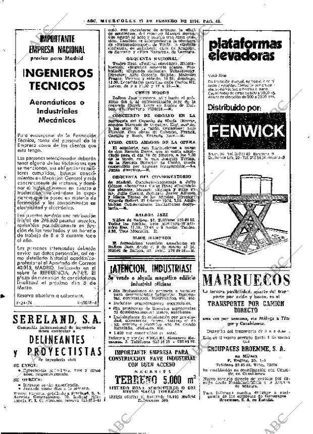 ABC MADRID 27-02-1974 página 68