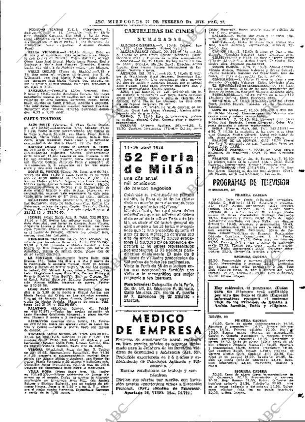 ABC MADRID 27-02-1974 página 75