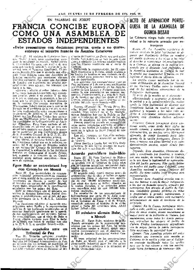 ABC MADRID 28-02-1974 página 32
