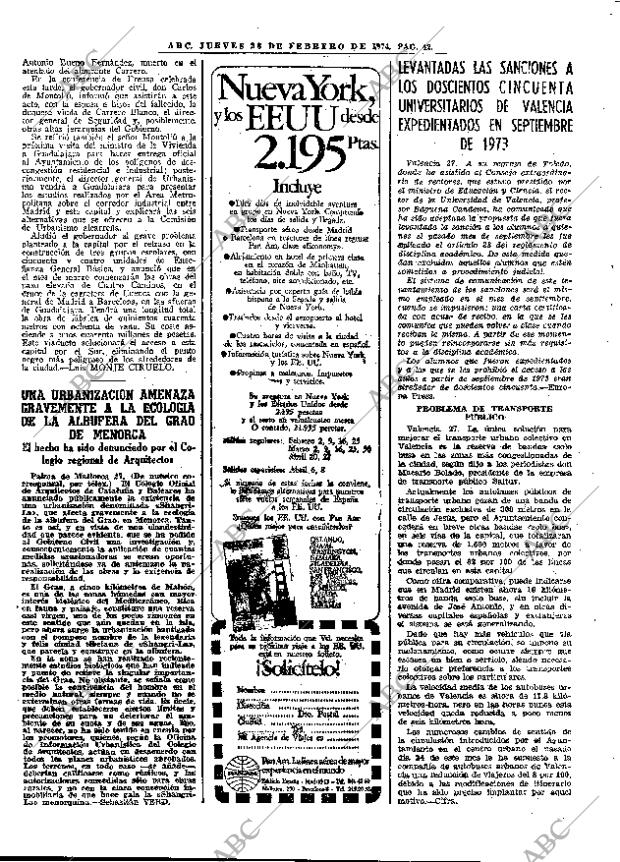 ABC MADRID 28-02-1974 página 42