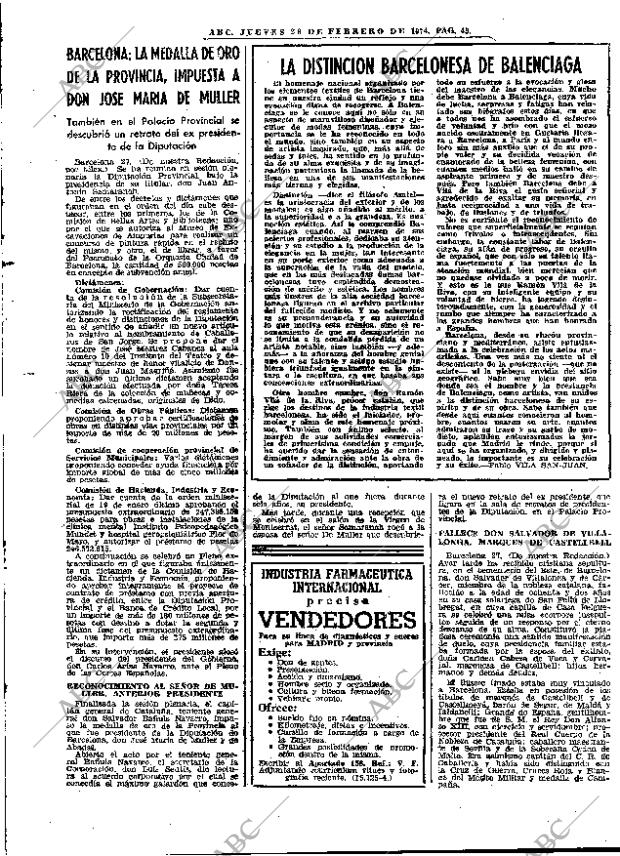 ABC MADRID 28-02-1974 página 45
