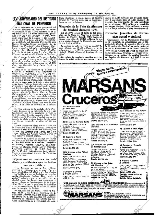 ABC MADRID 28-02-1974 página 49