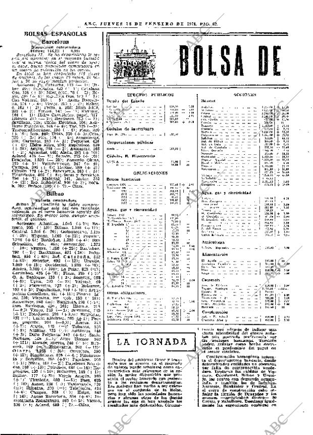 ABC MADRID 28-02-1974 página 62