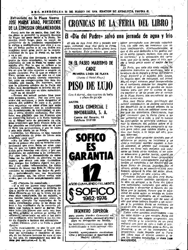 ABC SEVILLA 20-03-1974 página 41