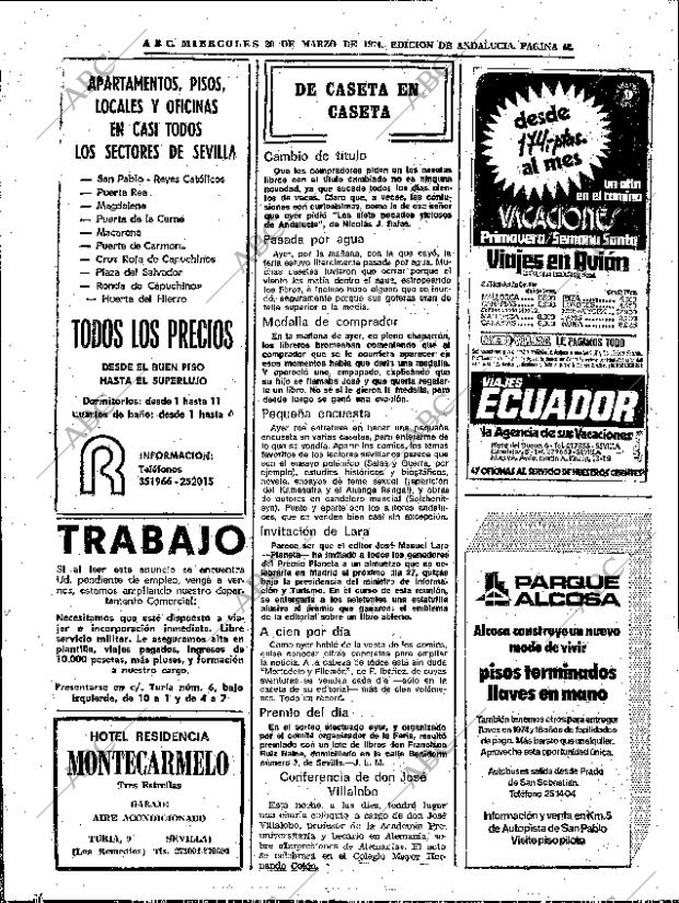 ABC SEVILLA 20-03-1974 página 42