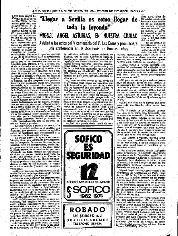 ABC SEVILLA 20-03-1974 página 43