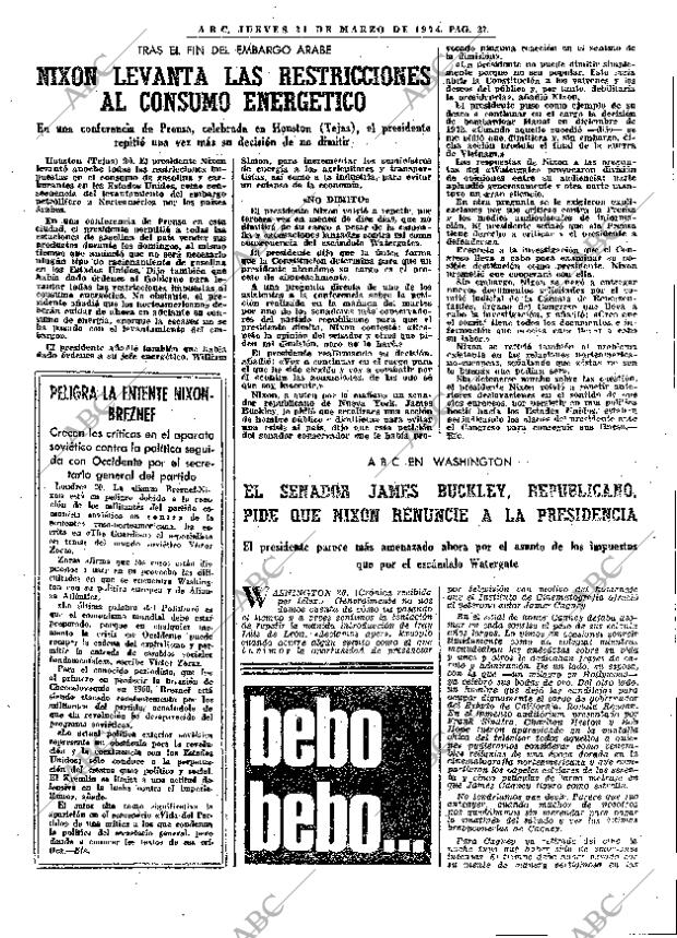 ABC MADRID 21-03-1974 página 27