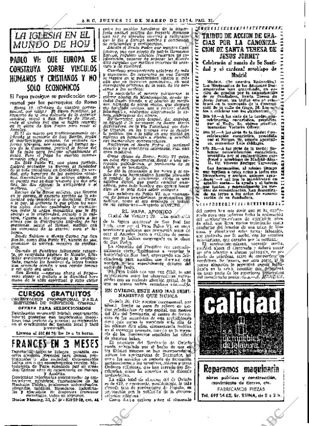 ABC MADRID 21-03-1974 página 31