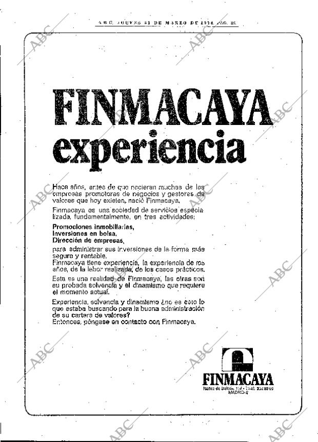ABC MADRID 21-03-1974 página 36
