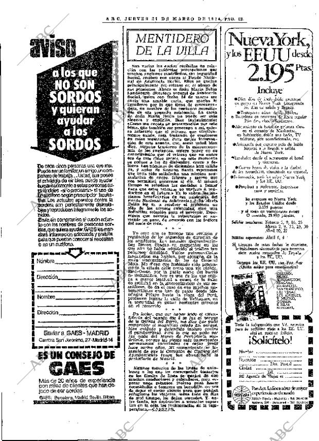 ABC MADRID 21-03-1974 página 52