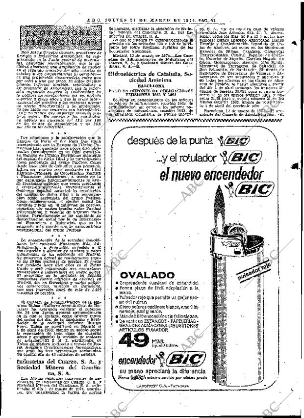 ABC MADRID 21-03-1974 página 71