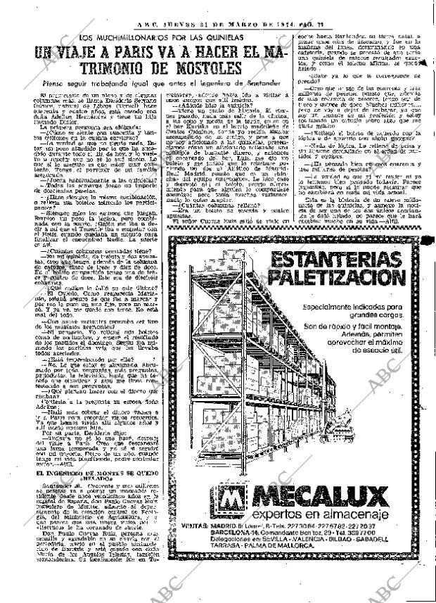 ABC MADRID 21-03-1974 página 77