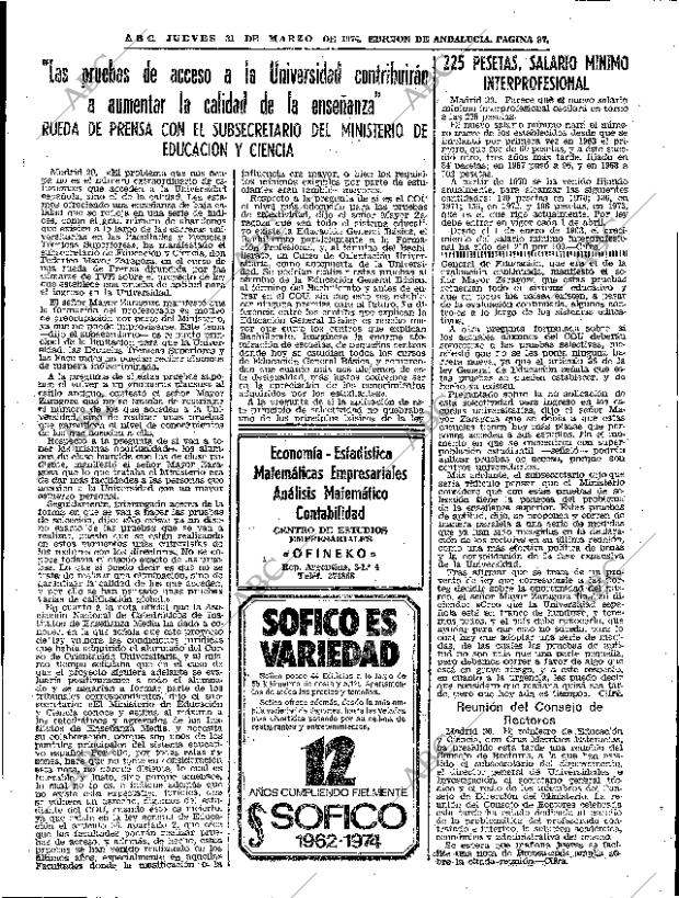 ABC SEVILLA 21-03-1974 página 37