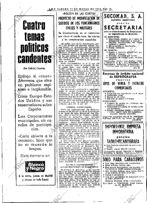 ABC MADRID 23-03-1974 página 64