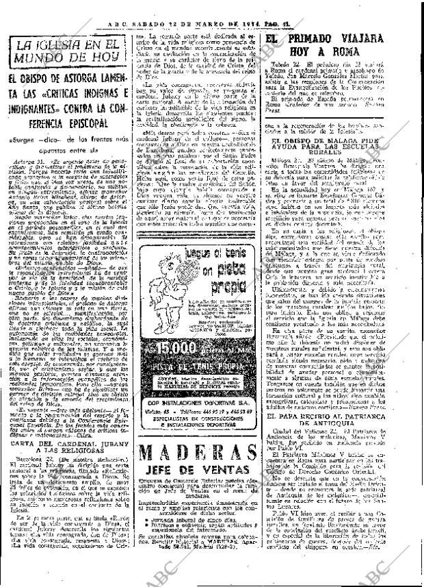 ABC MADRID 23-03-1974 página 67