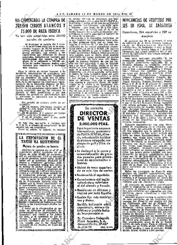 ABC MADRID 23-03-1974 página 84