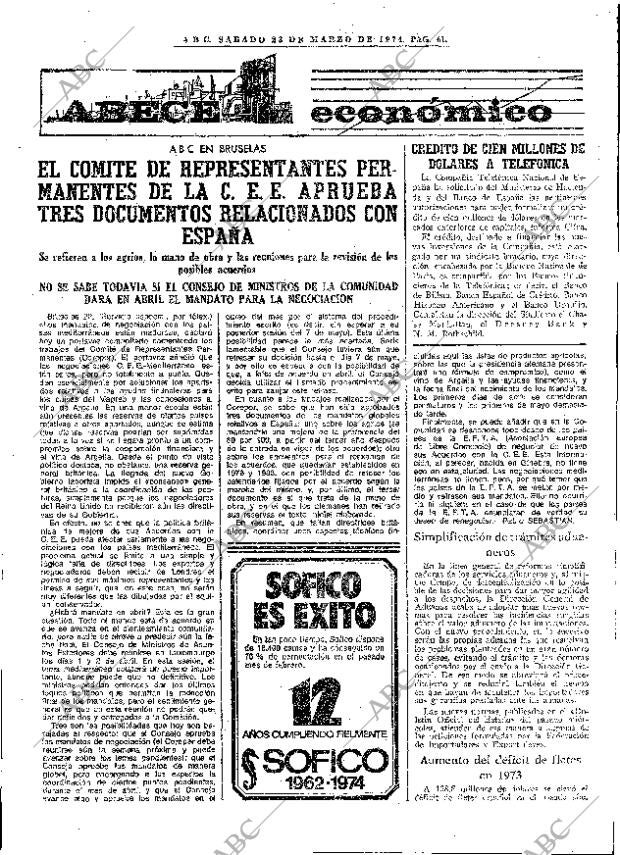 ABC MADRID 23-03-1974 página 87