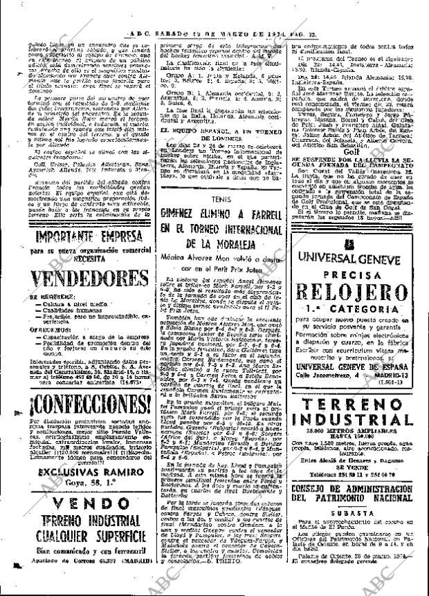 ABC MADRID 23-03-1974 página 98