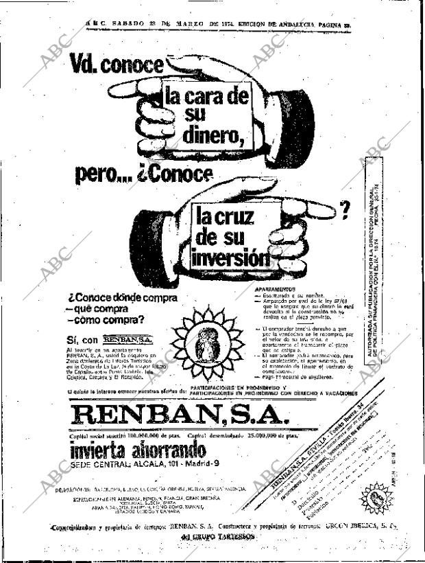 ABC SEVILLA 23-03-1974 página 38
