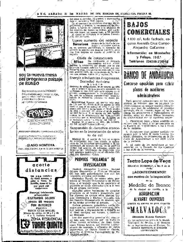 ABC SEVILLA 23-03-1974 página 46