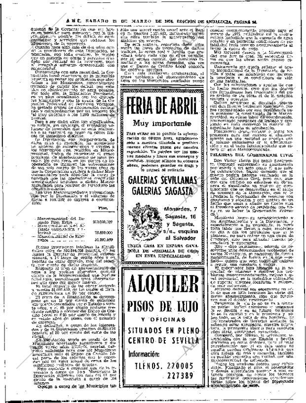 ABC SEVILLA 23-03-1974 página 54