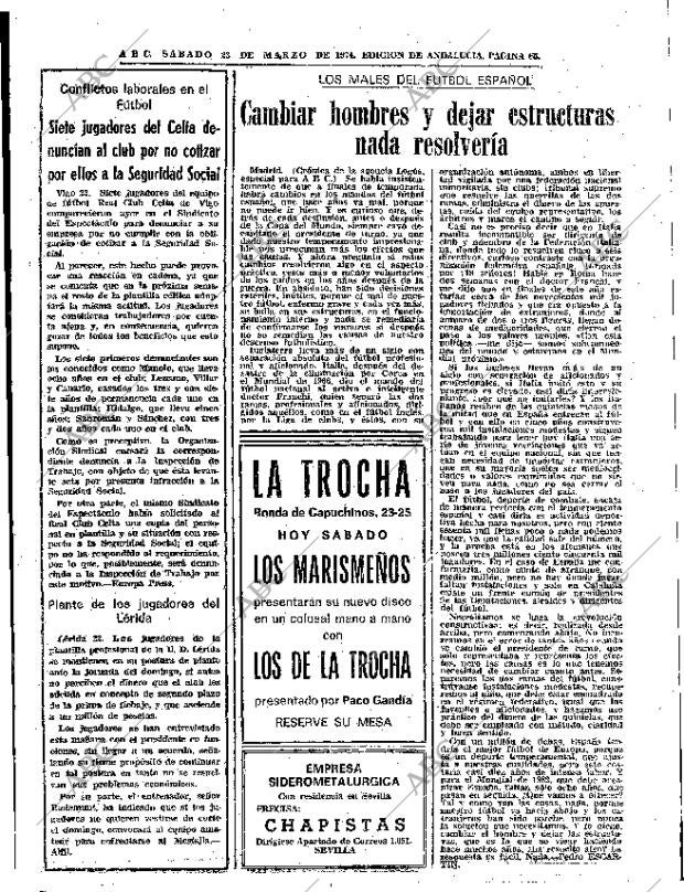 ABC SEVILLA 23-03-1974 página 63