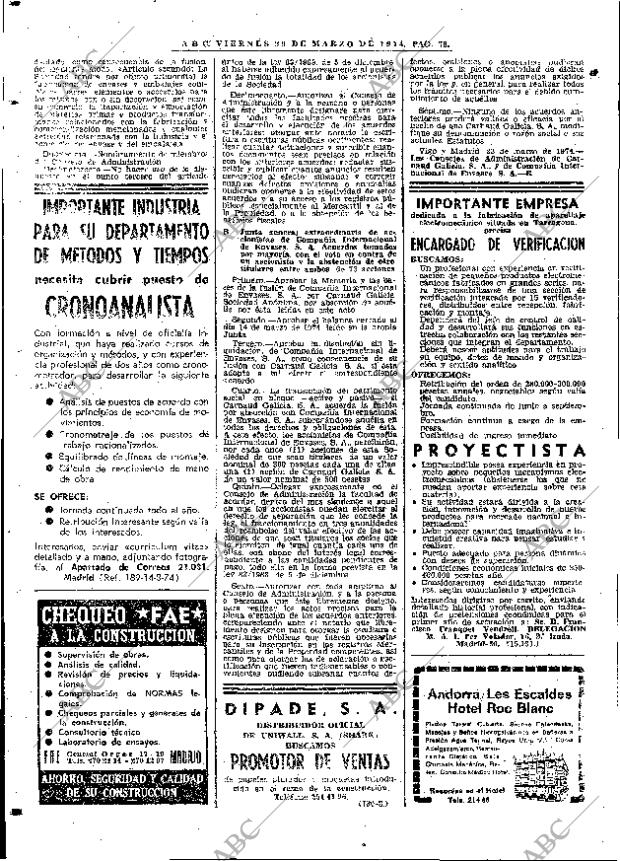 ABC MADRID 29-03-1974 página 78