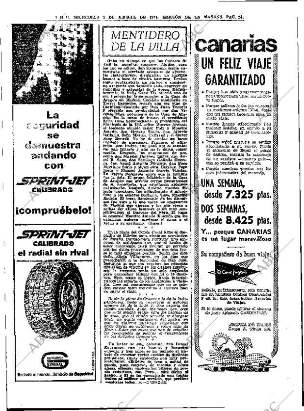 ABC MADRID 03-04-1974 página 54