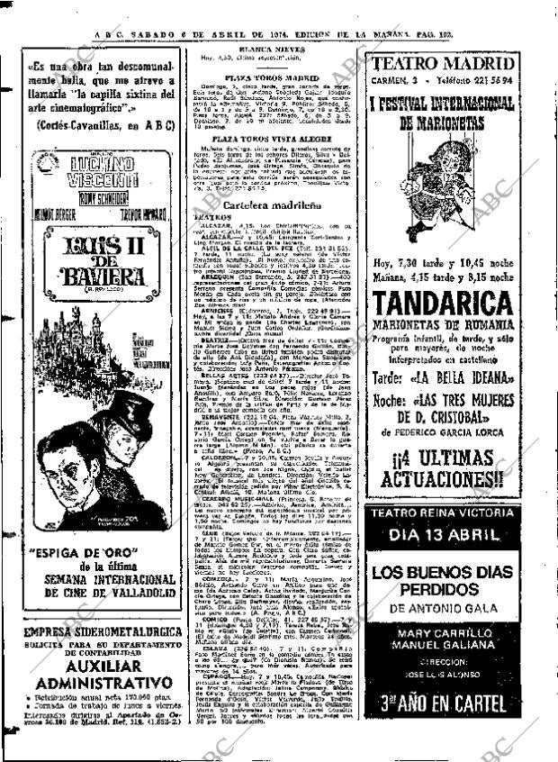 ABC MADRID 06-04-1974 página 102