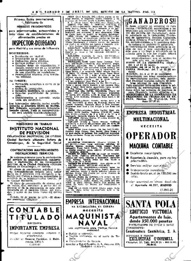 ABC MADRID 06-04-1974 página 110