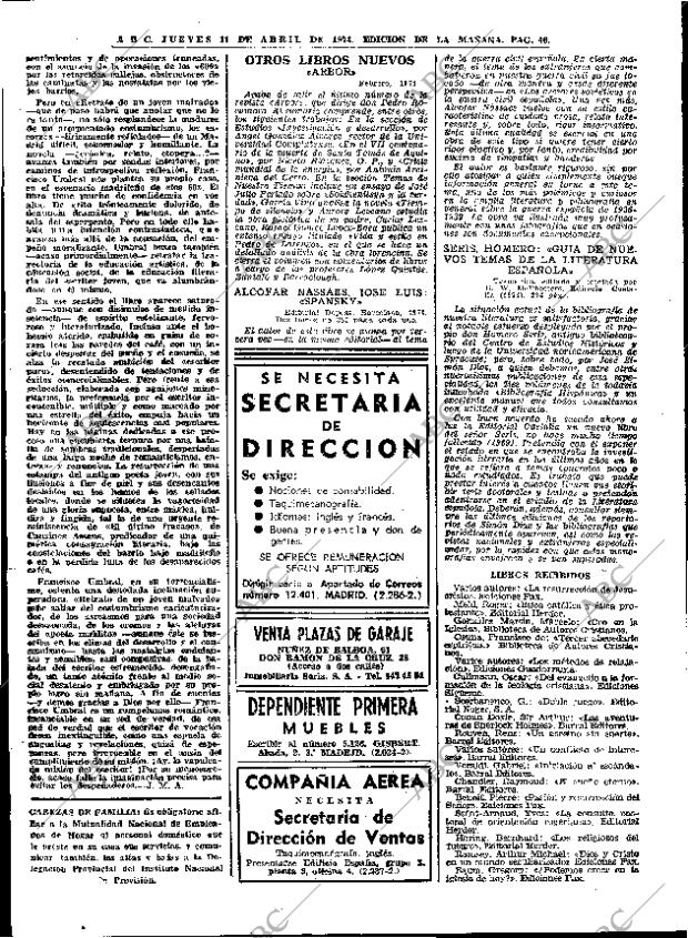 ABC MADRID 11-04-1974 página 40