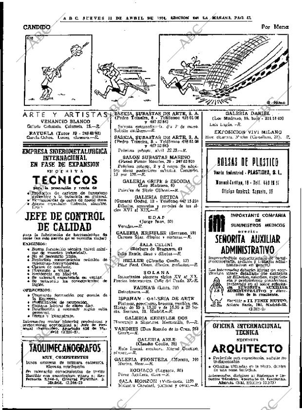 ABC MADRID 11-04-1974 página 43