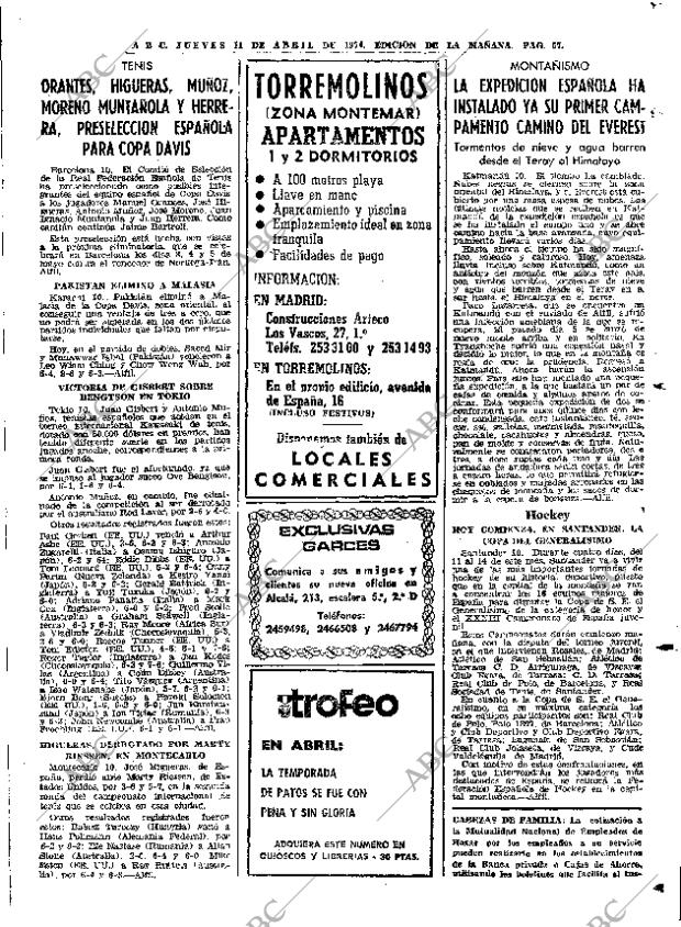 ABC MADRID 11-04-1974 página 57