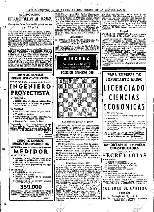 ABC MADRID 11-04-1974 página 58