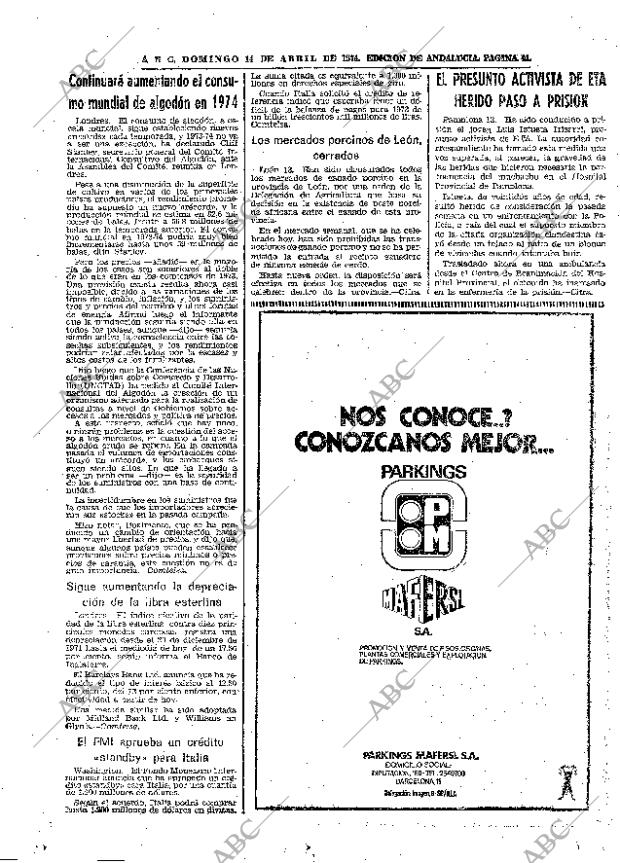 ABC SEVILLA 14-04-1974 página 41