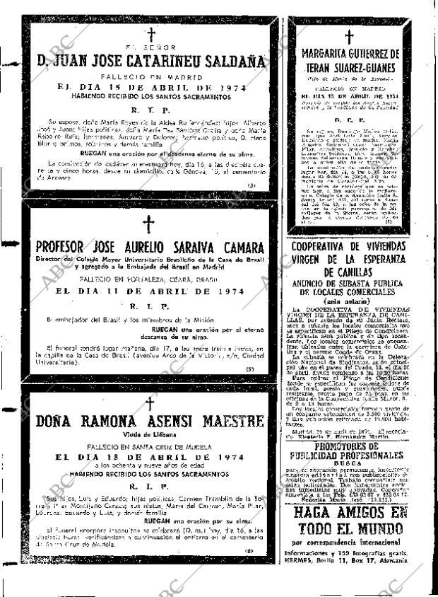 ABC MADRID 16-04-1974 página 124