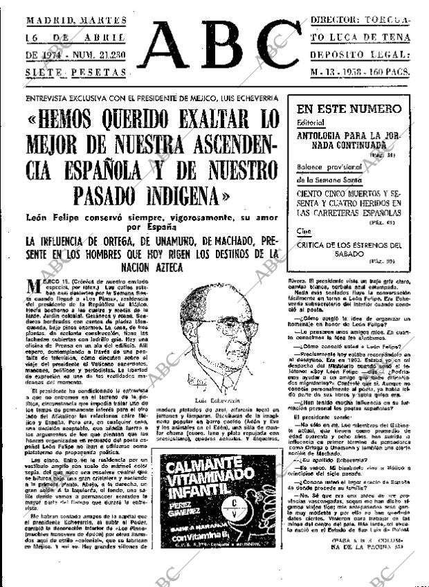 ABC MADRID 16-04-1974 página 31